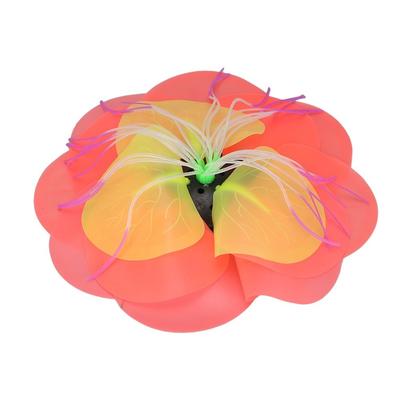 Silicone Fish Tank Ornaments Soft Silica Gel Moves Naturally Aquarium Decoration Glow Dark Glowing Lotus Decoration Aquarium