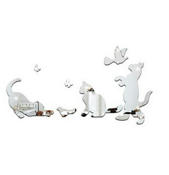 

JM025-031 Три котенка 3D глянцевые зеркальные наклейки