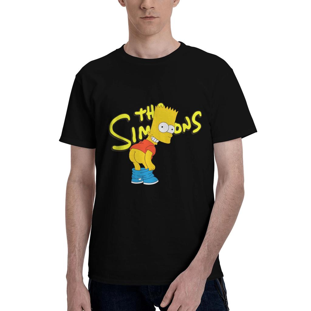 202526 Summer Disney Simpson Family Printed Pure Cotton Tshirt Fashionable Loose Casual Shortsleeved Unisplish