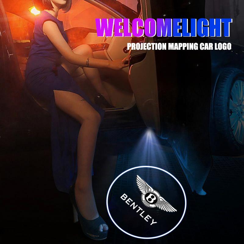 For Bentley Flying Spur Continental GT Bentayga Mulsanne 2Pcs Led HD Car Door Welcome Light Logo Projector Lamp Auto Accessories