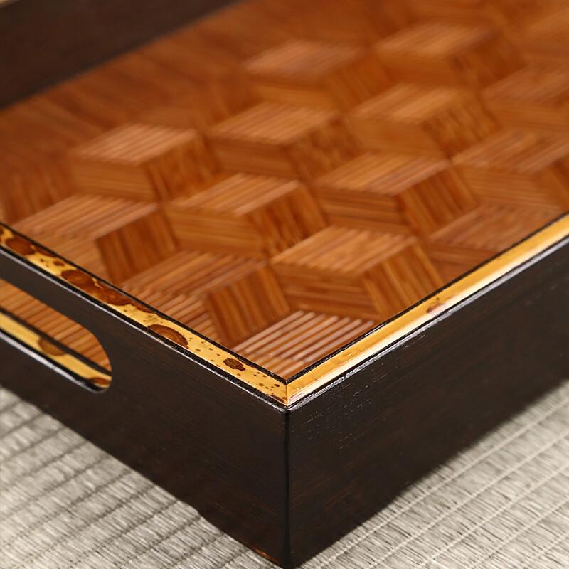 Bamboo Rectangular Tea Serving Tray