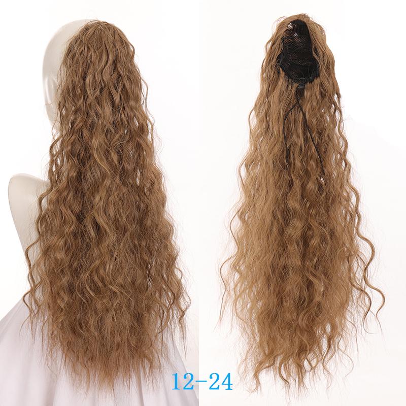 Drawstring Puff Long Kinky Afro Curly Ponytail Synthetic African American Hair Extension Ponytail Clip In Hairpiece