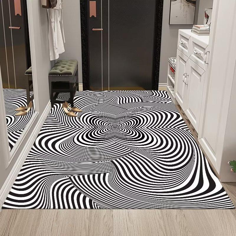 

3D Входной ковер Визуальная ловушка Вихрь Ковер Ковер для украшения гостиной и спальни 60*90cm
