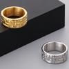 Waterproof Luxury Gold Color Stainless Steel Rings for Man Mens Rings Cool Birthday Jewelry Accessory Gifts for Him Size 9--13