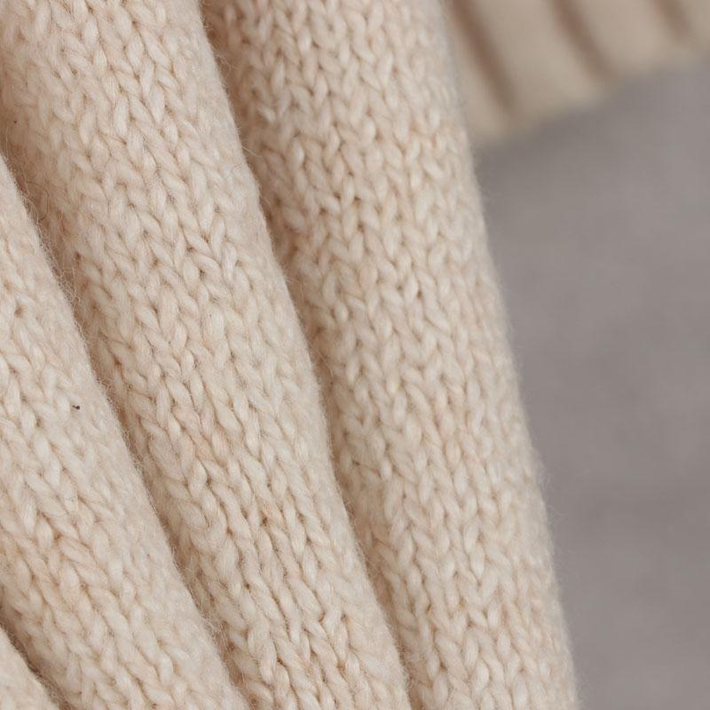 House Autumn and Winter New Arrival Export European and American Women's Clothing Mid Round Neck Long Sleeves Sweater Mid Length Long Length Knitwear