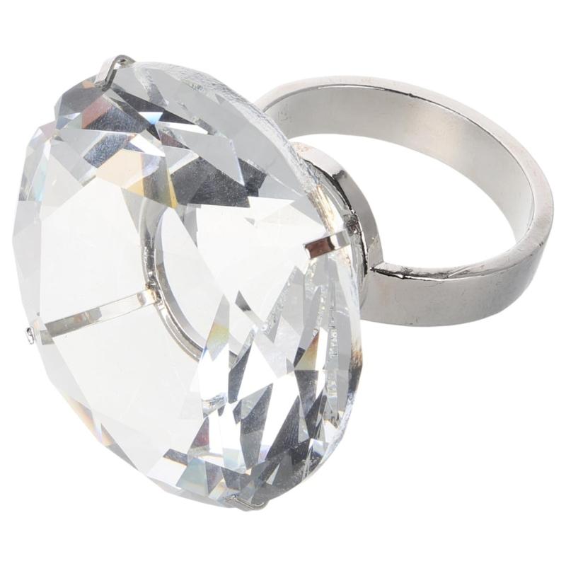 Dazzling Cubic Zirconia Fashion Rings Multipurpose Accessory Sparkling Dress Rings Suitable for Costumes Evening Gowns