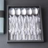 Charlie Silver STS304 Stainless Steel 5-Person Korean Sujeo Cutlery Set with Gift Box