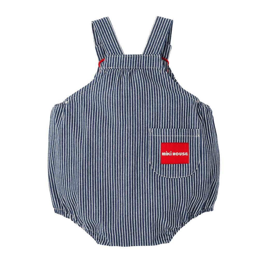 Made In Baby S Navy X White [Miki House] Rompers, Overalls, Logo, Plain, Japan, Boys, Girls, Baby, Kids, Clothes, Infant, Children's Clothes,