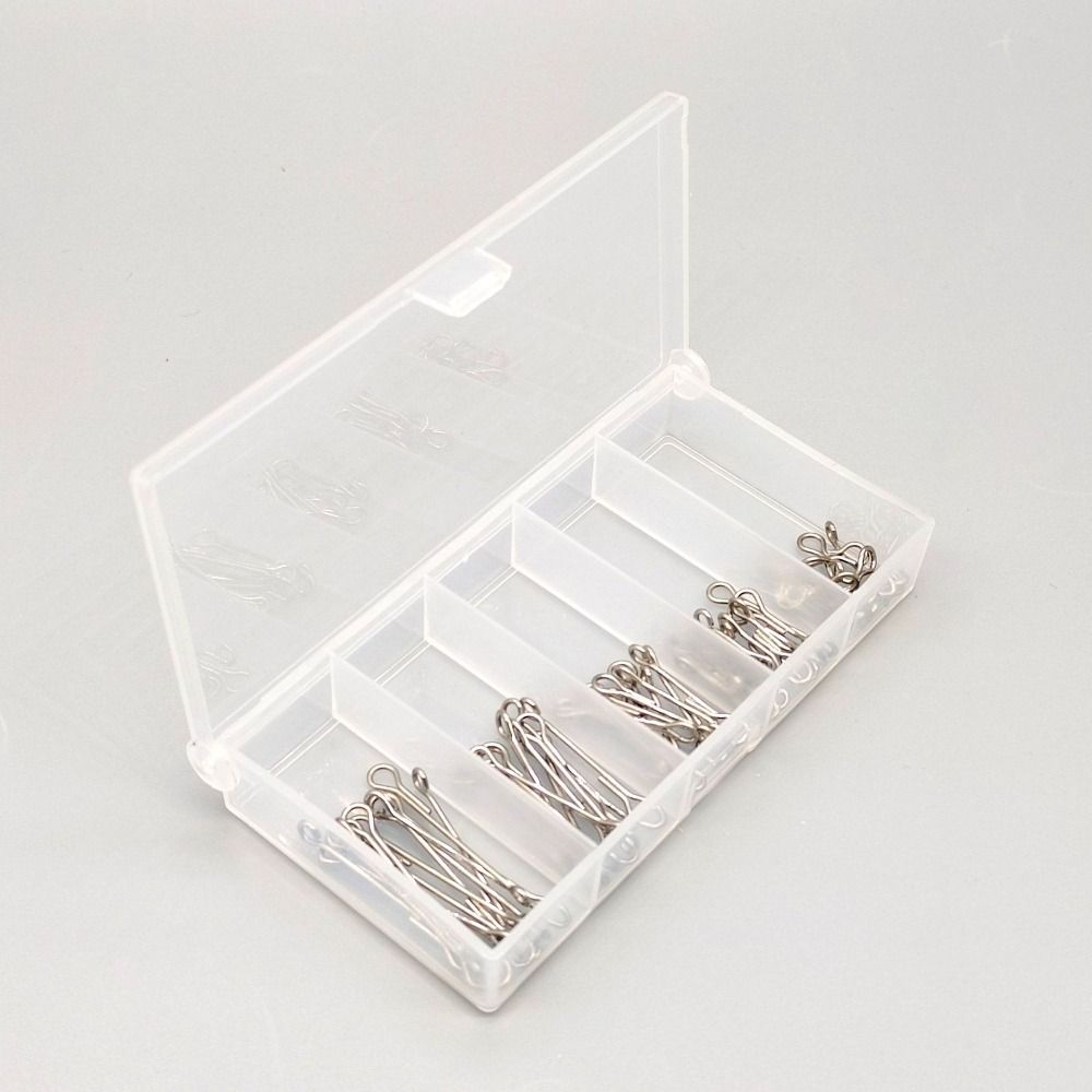 

Рыба Нахлыстовая булавка 10мм~30мм Нахлыстовые коннекторы 2023 Рыба-Хребет Хвостовик нахлыстовая рыбалка 1box(10 each of 5 sizes)