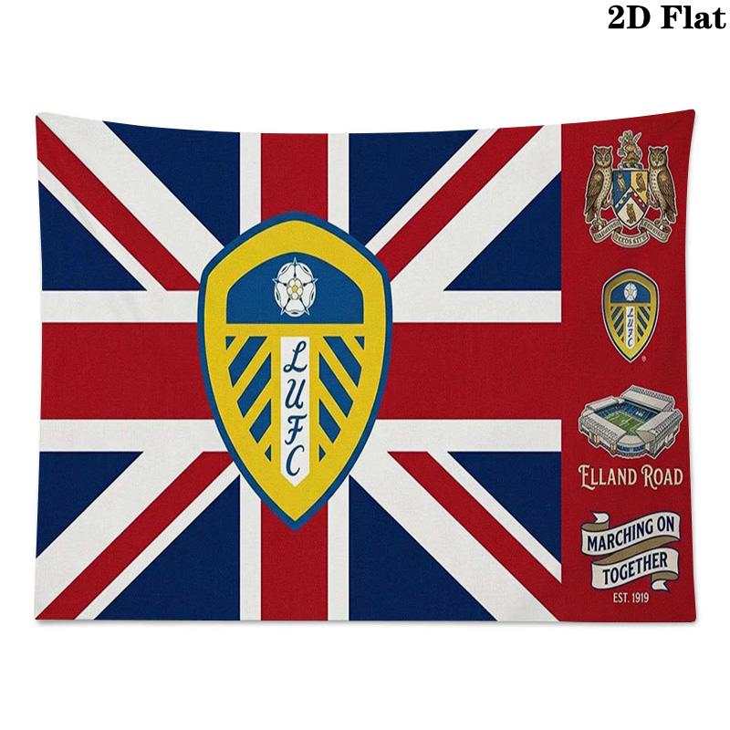 Leeds United Logo Wall Tapestry Aesthetic Wall Hanging Printed Fabric Blanket Decorative Tapestries for Bedroom Living Room Home Decor