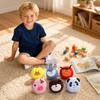Ensemble de poufs sensoriels visage d'animal pour enfants Développement des compétences motrices Éducatif Jeu de lancer intérieur extérieur Jouet