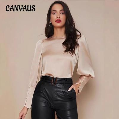 Women's Spring Fashion New Long Sleeved Lantern Sleeve Top