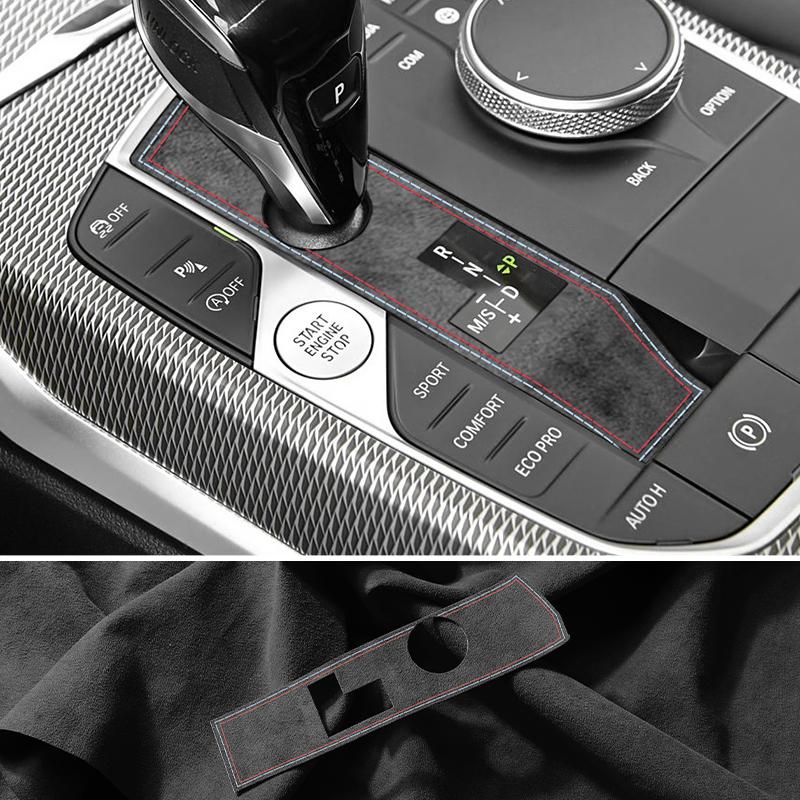 Made of Alcanrata For BMW G20 G22 G07 F44 I4 G29 X3 G01 X5 G05 G06 Gear Shifter Panel Frame Sticker Car Interior Trim Accesso