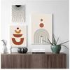 Geometric Art Poster Print Home Wall Decoration Sun Illustration Mid Century Abstract Canvas Painting Black And White Stripes