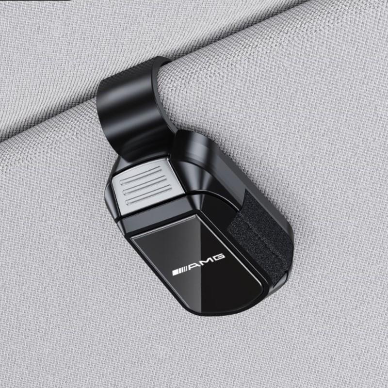 Clip de Óculos para Para-sol de Carro Suporte de Armazenamento de Óculos de Sol Para Mercedes Benz AMG A B C E G CLA W211 W203 W204 W210 W124 C300 C260 nfjl70