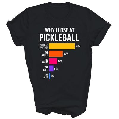 Warum ich beim Pickleball verliere Humor Lustiges Pickleballer Unisex Shirt Geschenk