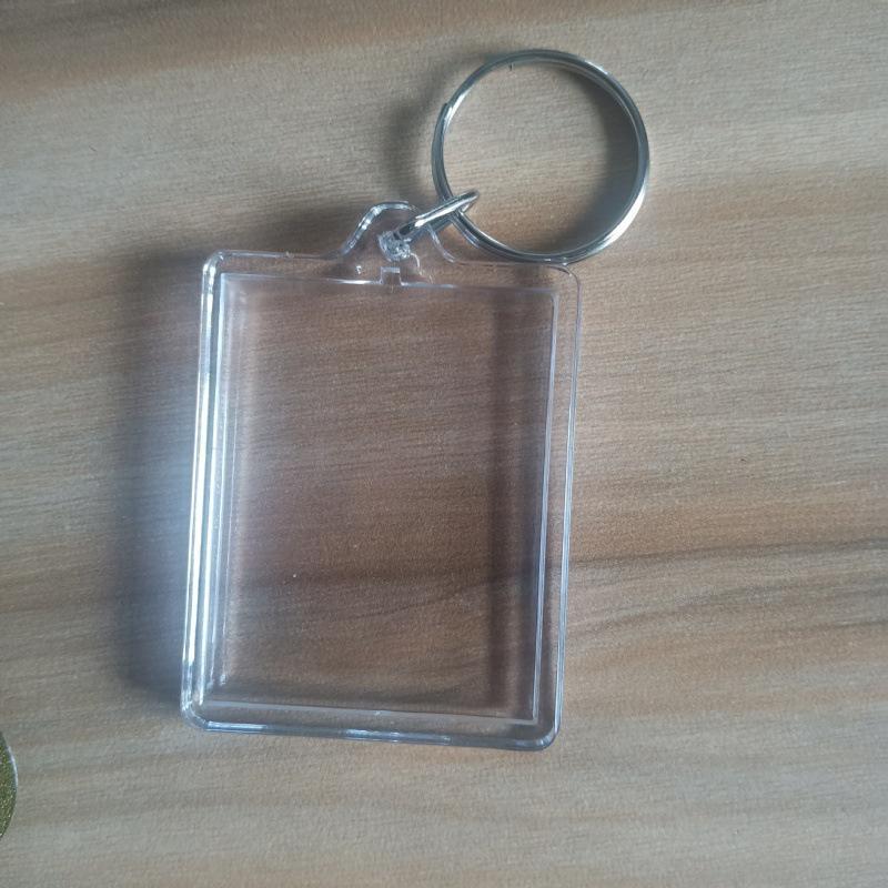Double-Sided Transparent Acrylic Keychain: 1-inch & 2-inch Blank Photo Frame Pendant