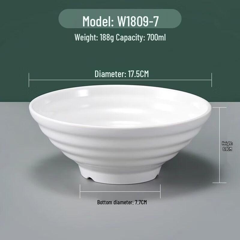 

White Melamine Restaurant Soup Bowl