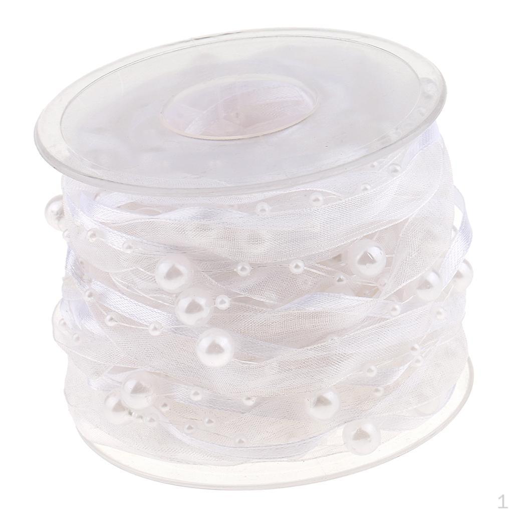 

10-метровая лента жемчужная гирлянда белая