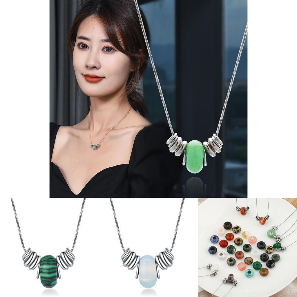 Elegant 2022 Natural Crystal Necklace For Women With Titanium Steel Clavicle Chain And Geometric Design For Stylish Gifts