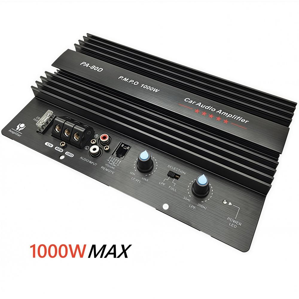 12V Universelles Auto MAX 1000W Einkanaliger Hochleistungs-Niederfrequenz-Auto-Audio-Verstärkerplatine Leistungsstarker Subwoofer-Verstärker