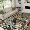 Naturpflanzen Druck Teppich Patchwork Design Wohnzimmerteppich Blattmuster Saugfähig Rutschfest Landhausstil Heimdeko Matte