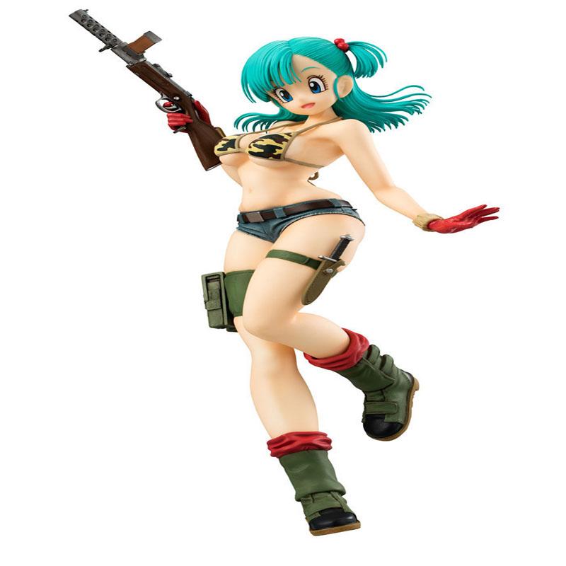 

Anime Dragon Ball Sexy Girls Series Bikini Bulma Military Uniform Action Figure Model PVC Desktop Decoration Toys Gift