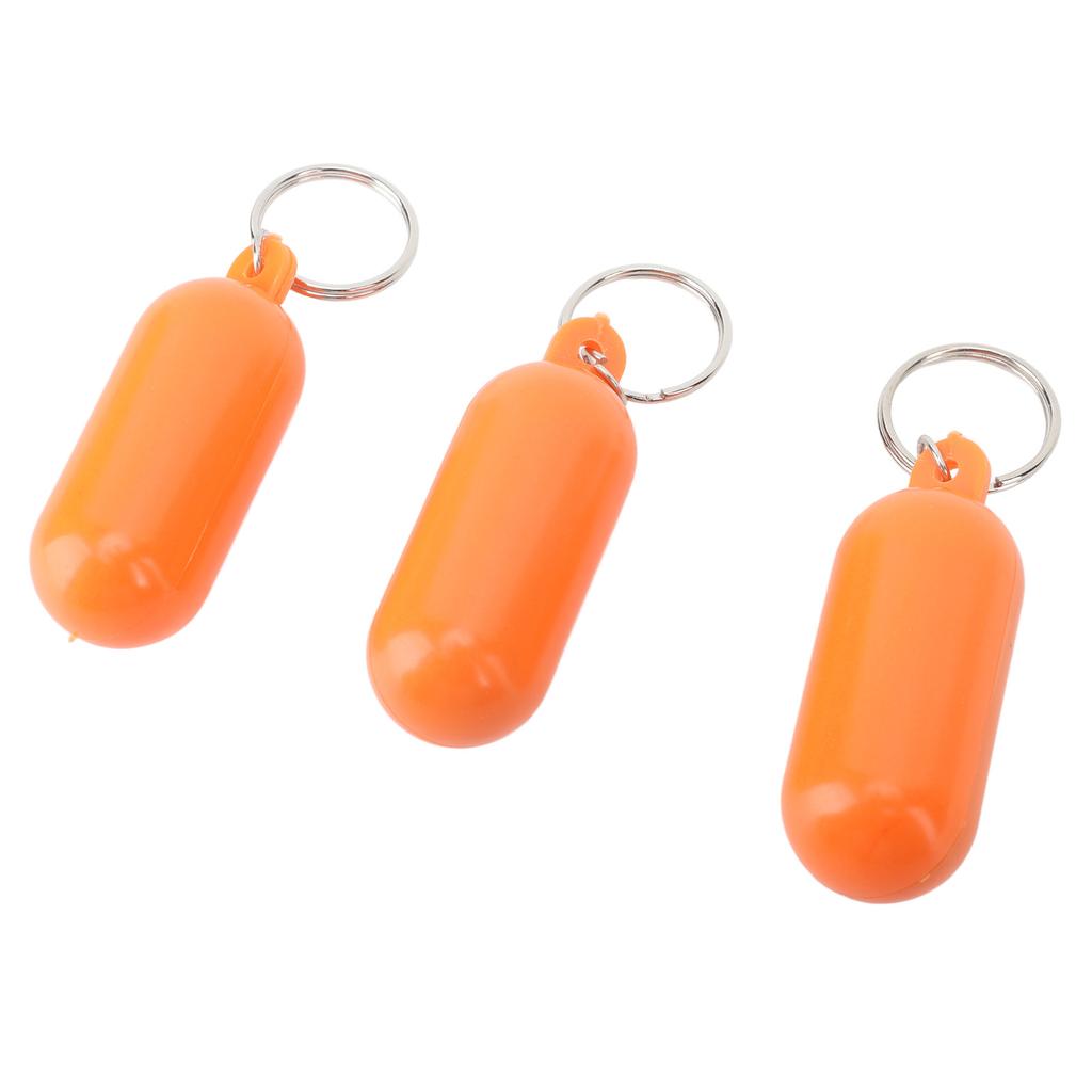 3PCS Floating Keychain Stainless Steel ABS Waterproof Key Holder Boating Key Chain for Fishing Surfing Sailing Outdoor