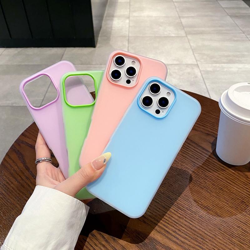 NEW  Candy Color Phone Case For For Iphone 17 16 11 12 13 14 1 Pro Max Plus Air Protective Silicone Cover Funda Coque