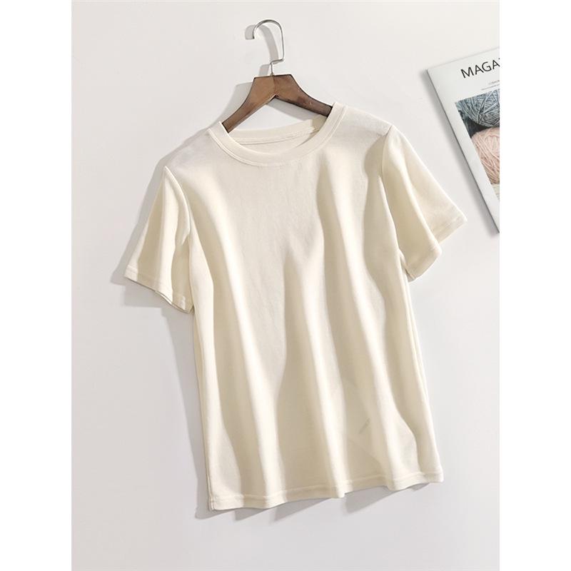 

Women s Green Solid Color Short Sleeve T-Shirt - Summer 2024 Petite Style Medium