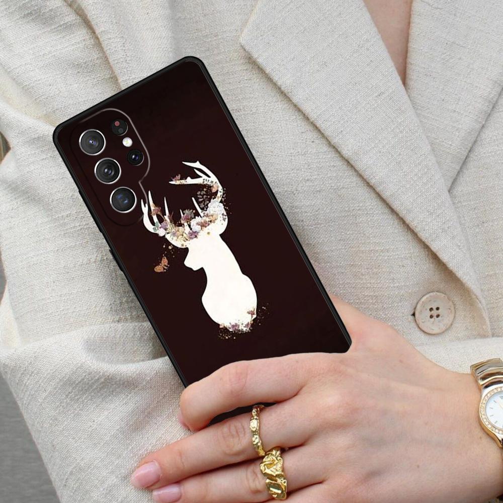 Animal Deer Art Cell Phone Case for Samsung Galaxy S26 Ultra S25 S24 S23 S22 S21 S20 Note10 Cover