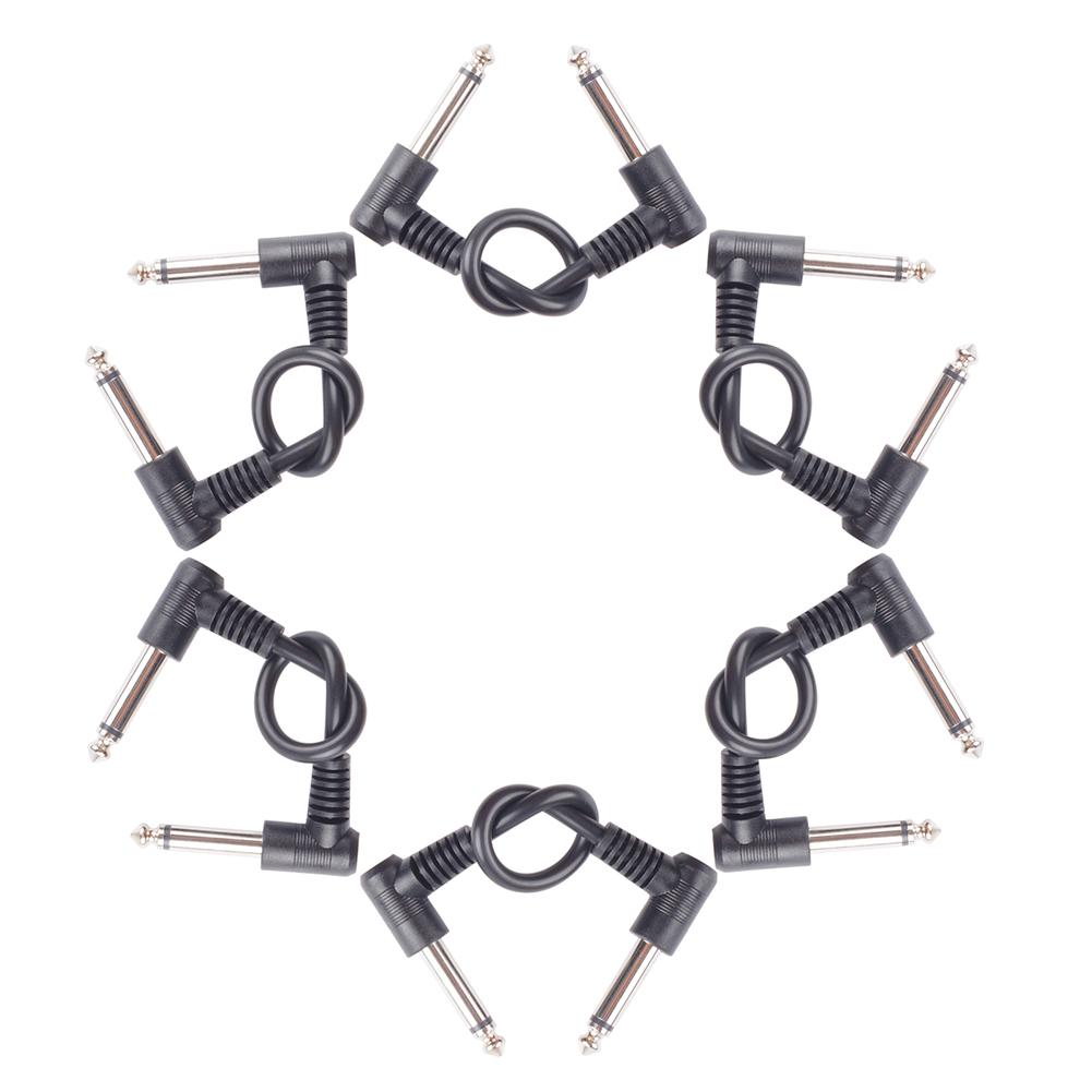 Guitar Cables Effect Pedal Cables 6.35mm 1/4” Connectors Guitar Pedal Instrument Cable For Electric Bass Speaker Amplifier