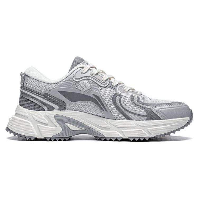 New LiNing Pick Up The Light Anti Slip And Wear Resistant Breathable Low Top Running Shoes Women's Antarctic Gray ARXT008-2