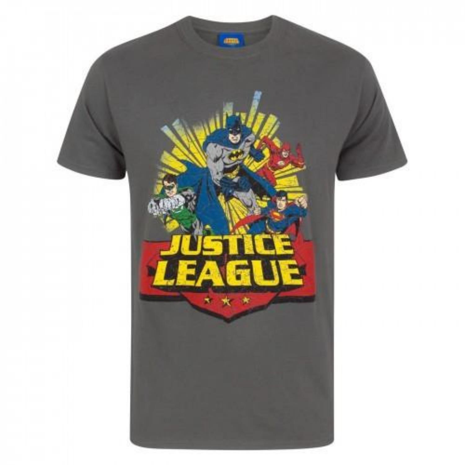 Justice League Mens Comic T-Shirt S разноцветный