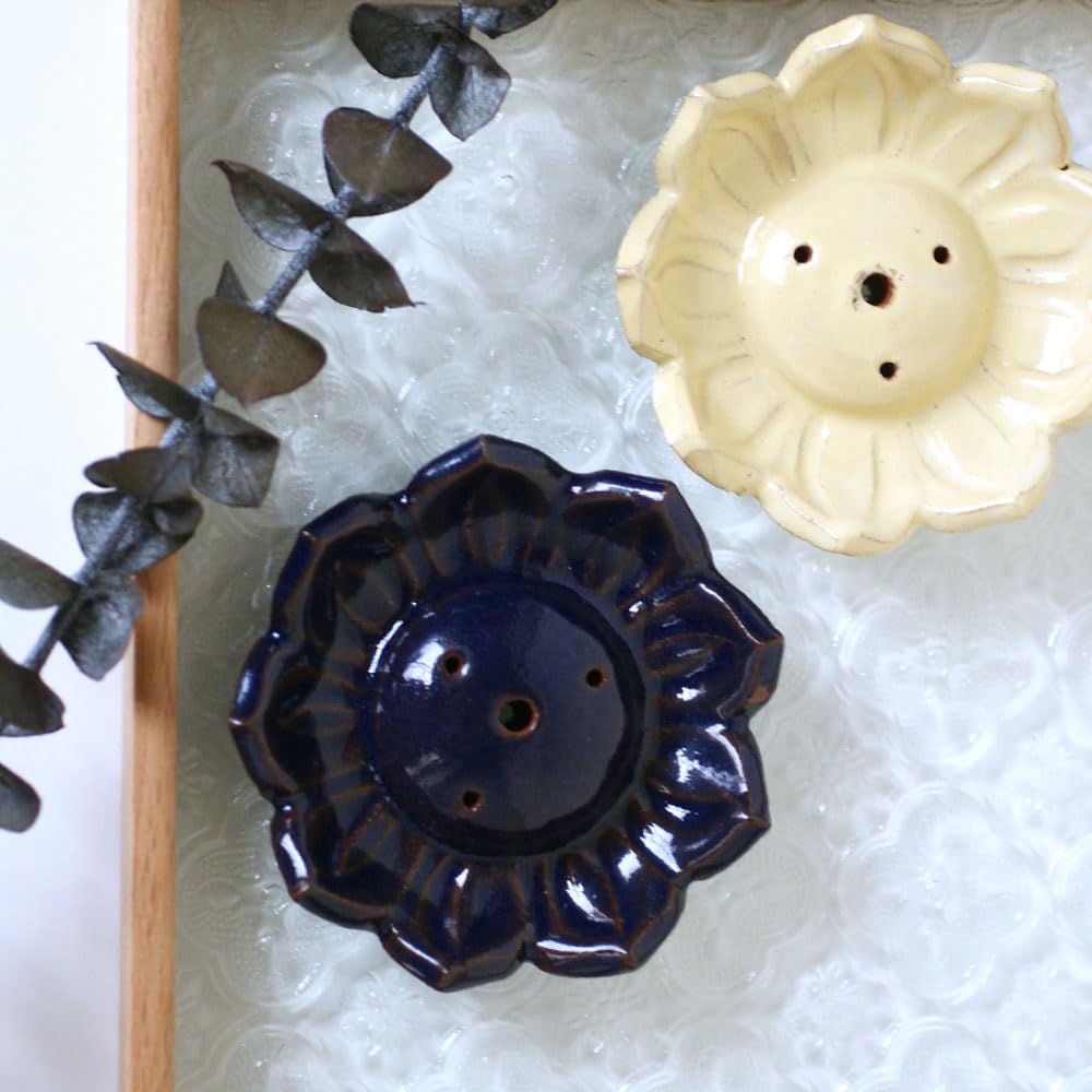 OVER-9 Incense Holder, Incense Stick Holder, Spill-Proof Ash, Cleansing Incense, Tibetan Incense, Five Elements, Blue