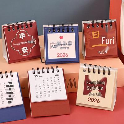 Inspirierender Mini-Tischkalender 2026 - Kreativer Studentenplaner & Geschenkornament
