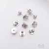 18K Gold & White Gold Earplugs: Minimalist Color-Preserving Ear Cuffs & Backs