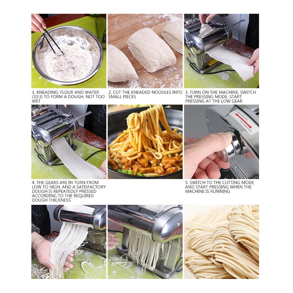 For Elektrische Nudel Knödel Wrapper Maker Maschine Pasta Nudel Maschine Kommerziellen Haushalt Edelstahl Nudel Presse