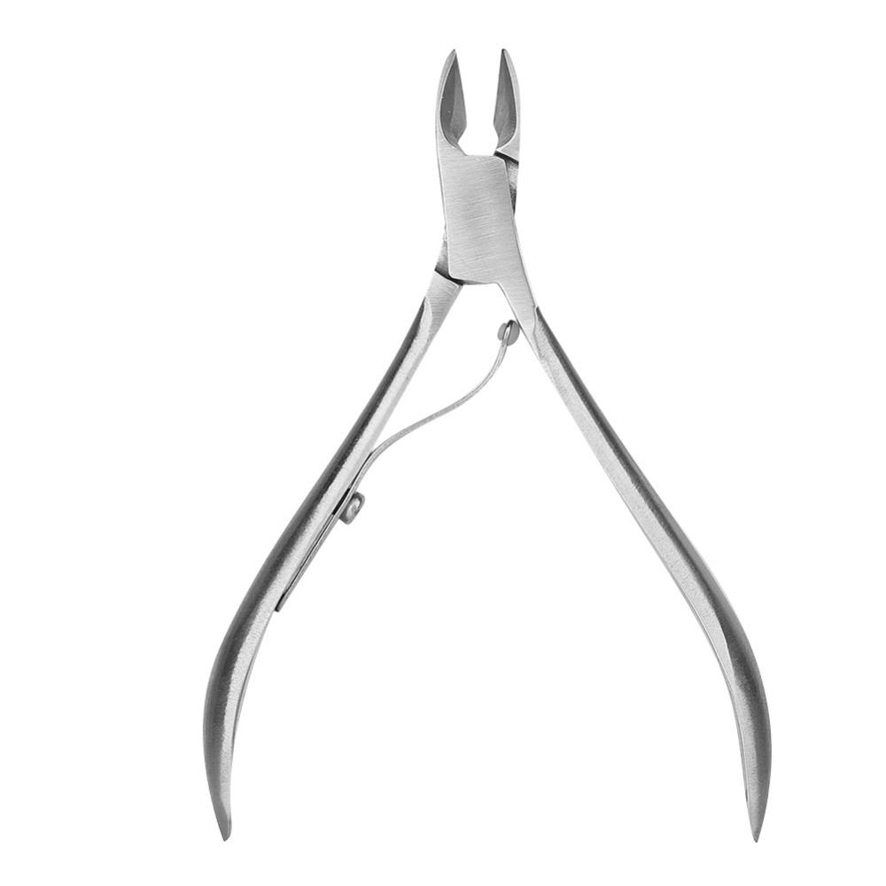Silver Nail Dead Skin Removal Clipper Stainless Steel Bevel Mouth Design Cuticle Nippers Spring Handle Small Cuticle Nippers