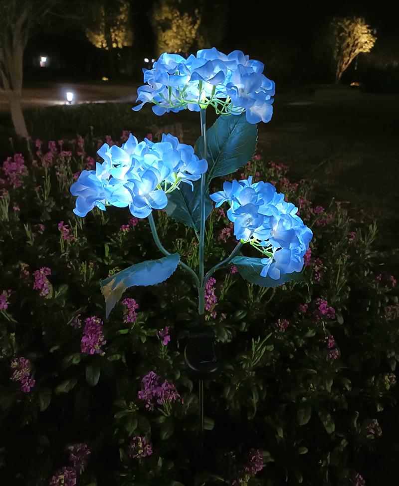 Waterproof Solar Hydrangea Garden Light - Outdoor Decorative Lawn Lamp