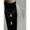 INS Titanium Steel Multi-Layer Twin Garden Pendant Women's Necklace