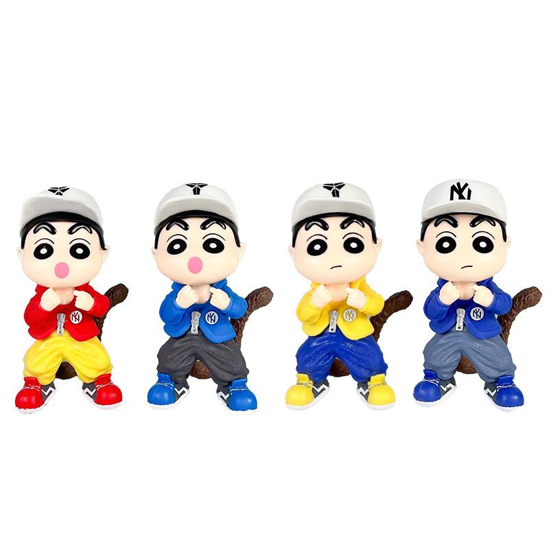Crayon Shinchan Pvc Cartoon Figure With Casual Fashion For Desk Decor And Car Ornament