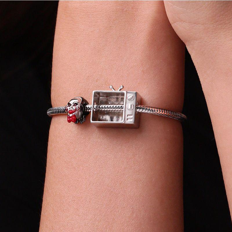 New 925 Silver Alien Warrior Spaceship Shield Charm Pendant Suitable For Bracelet Diy Exquisite Jewelry