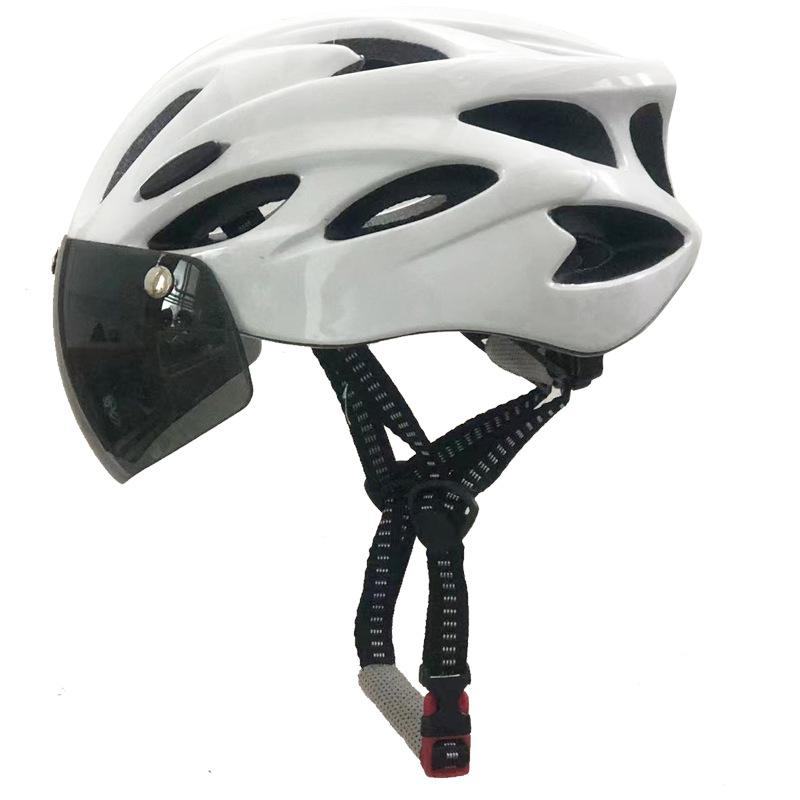 Mountainbikehelm mit integrierter Brille Fahrhelm Rennradhelm für Damen und Herren