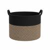 Cesta de Cuerda para Ropa de Gran Capacidad Cesta de Lavandería Tejida con Asas Cesta de Almacenamiento de Cuerda