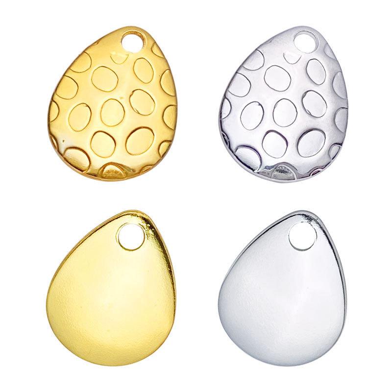 Iron Spinnerbait Accessories Gold Silver Fishing Blades for Lure Making