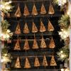 Rustic Christmas Bells Set of 20 – 2.25" Gold Tin Jingle Bells for Crafts, Tree Ornaments, Garland, Farmhouse & Boho Holiday Decor
