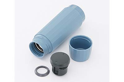 Tiger Water Bottle 300ml with Lightweight Mug Vacuum Insulated Smoky Blue Cup, Bottle, Bottle, Heat/Cold MSK-A030AS