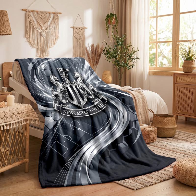 Coperta in Flanella con Stampa del Newcastle United Calcio Morbida Calda Coperta da Divano Letto per Casa Ufficio Camera da Letto