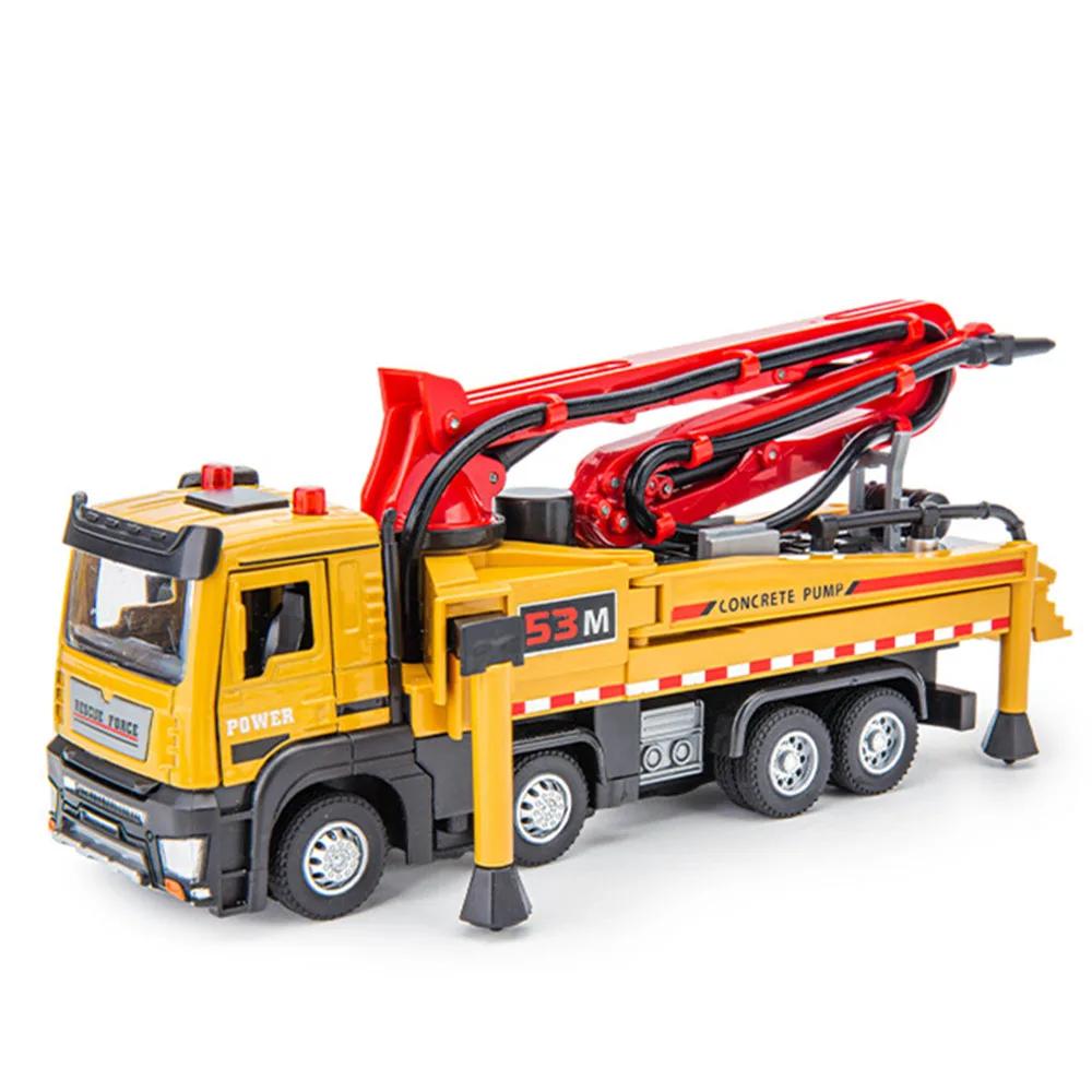 

1: 32 Cement Concrete Pump Truck Toy Model Alloy Diecast Toys Truck Vehicle with Sound Light Car Collection Toys for Boys Gifts жёлтый